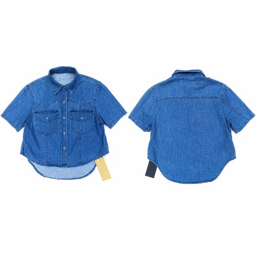 Super quality ladies luxury lightweight denim crop-top