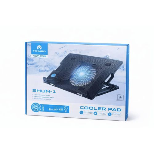 Laptop Cooling Pad -Adjustable Cooler with Blue Led Fan