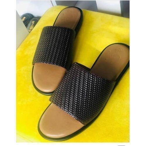 Male Fancy Pam Slippers - Black