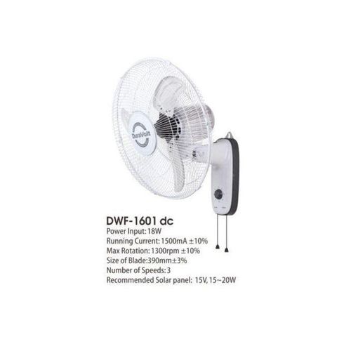 T 16 Inches DC Wall Fan With Adapter-ENERGY SAVING AND INVERTER FRIENDLY