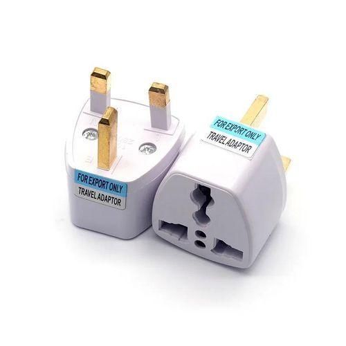 2pcs Universal UK British Plug Adapter USA Euro Europe US/AU/DE/EU to UK British alternating current standard Travel Wall AC Power