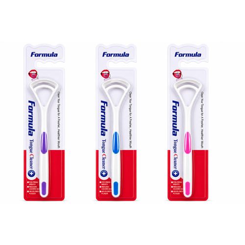 3 pcs of Tongue Cleaner Tongue Scraper -Pink, Blue & Purple
