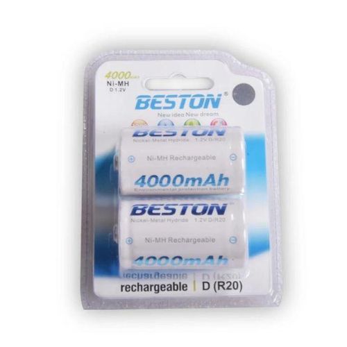 A pair Of Beston D Size(R20) Rechargeable Battery