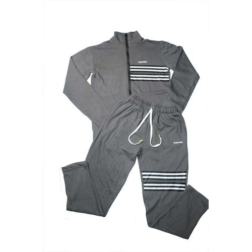 LUX MYLAR GREY (2-IN-1) JACKET TRACKSUIT SET - GREY