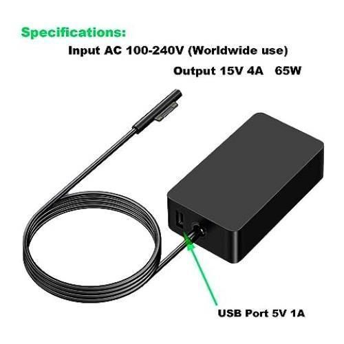 Surface Pro 7 &Pro X Charger Power Ac Adapter- 65w
