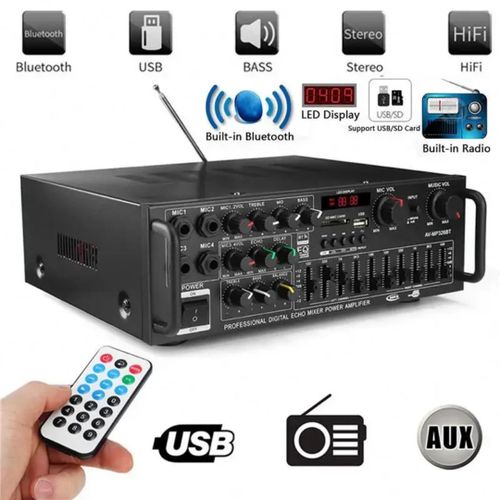 1200W -12V/220V Bluetooth Power Amplifier