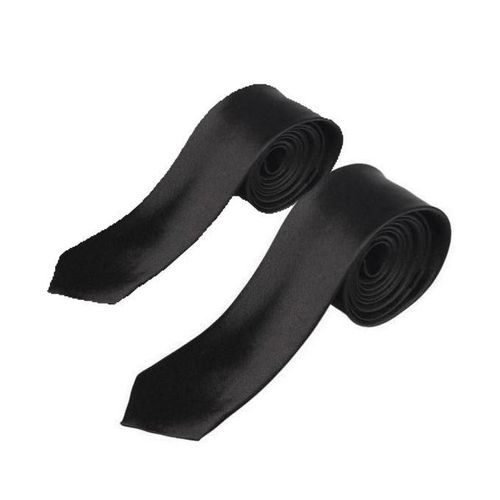 2 in 1 Quality Long Ties For Men - Black