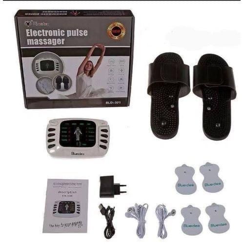 Electronic Massager Physiotherapy Body Acupuncture Therapy Digital Machine + Foot Massager