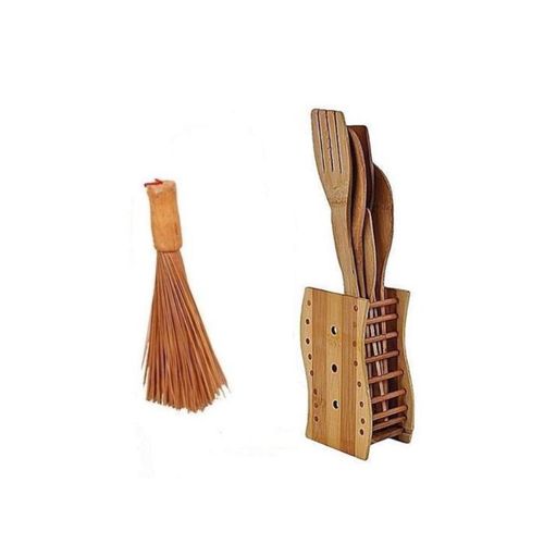 Wooden Spoons + Ewedu Broom(Ijabe)