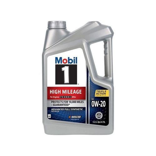 Mobil 1 Triple Action High Mileage Full Synthetic Oil 0W-20, 5W 30, 5 Quart