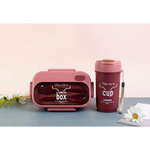 Matching lunch box and bottle set