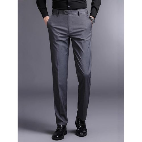 High quality smart plain suit trouser for men grey