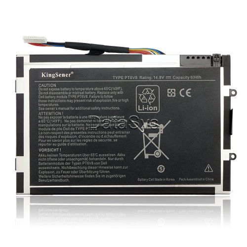 Alienware M14x R3 Series Laptop Battery - Replace Part Numbers: PT6V8 / T7YJR / 8P6X6 / 08P6X6 / P18G (63WH 14.8V)