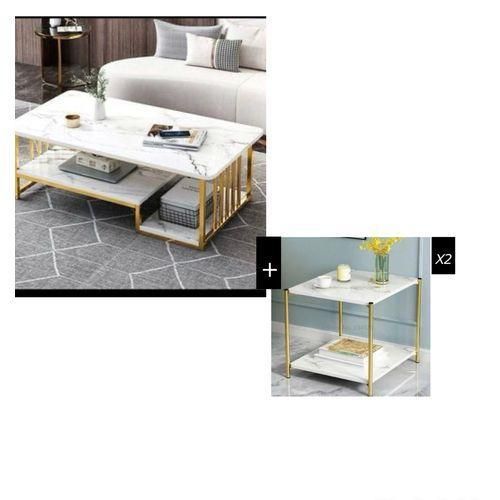High Quality Nordic Style (Faux Marble) Center Table And Luxury Side Stool