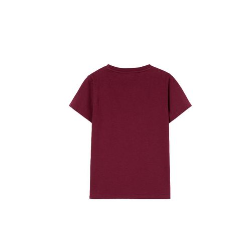 Unisex Kiddies Solid Burgundy Round Neck Tee – 100% Cotton Basics