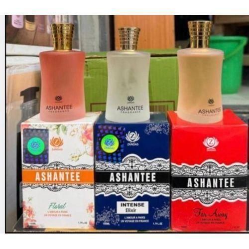 Ashantee floral/far away/elixir intense Perfume 100ml 3pcs Nafdac No. A2-4133, No. A2-109978, No. A2-4133