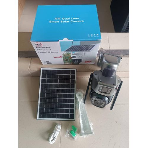 SOLAR-POWERED ESSECLOUD APP 4G CCTV CAMERA WITH TWO WAY AUDIO AND MOTION DETECTIONS DUAL LENS 8MP