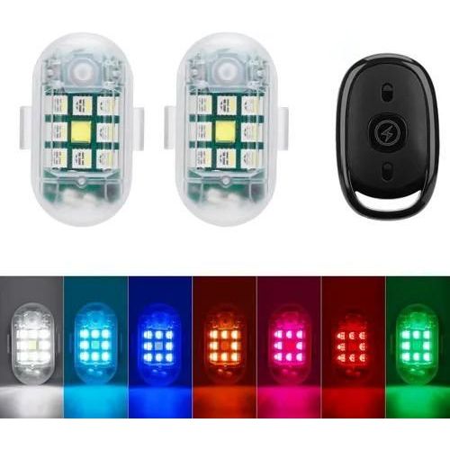 Two-pack wireless strobe lights with remote control - 7-color high-brightness anti-collision flashing lights
