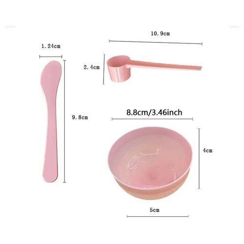 2 -IN- 1 Face Mask Bowl & Spatula + A Free Measuring Spoon.Pink