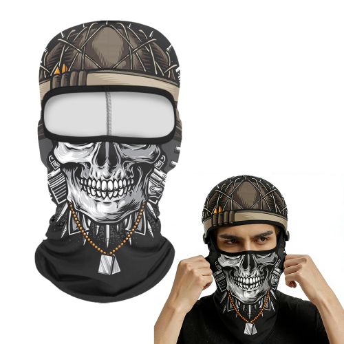 Cycling Full Face Mask Skull Sunshade Cover Cap Sunscreen Breathable