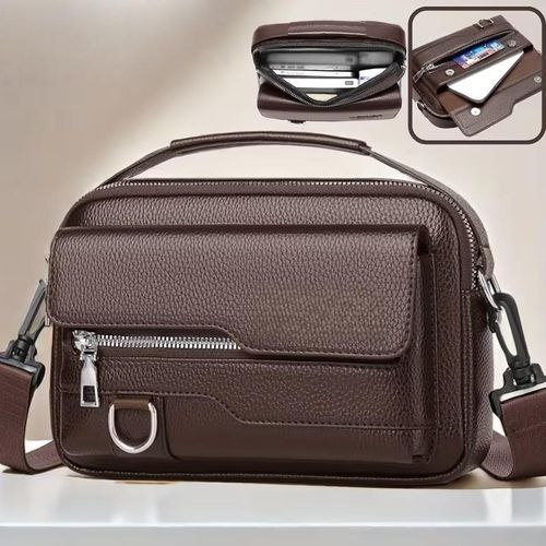 New Retro Unisex Crossbody Bag, Shoulder Bag, Men'S Messenger Bag, Chest Bag, Diagonal Shoulder Bag, Student Bag, Waist Bag, And Tote Bag, Made of PU Material