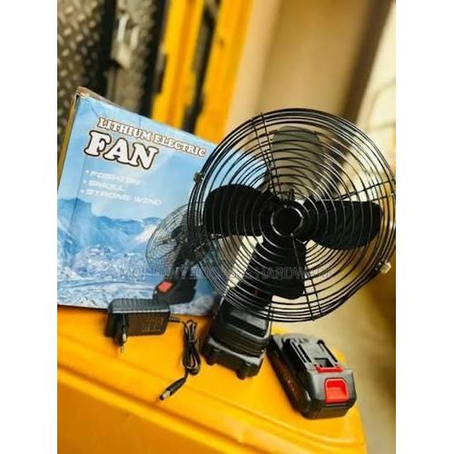 Portable Rechargeable Strong-Wind Lithium 2 Battery Fan, Lithium battery– Wireless Operation for Convenience, Strong Airflow for rapid cooling