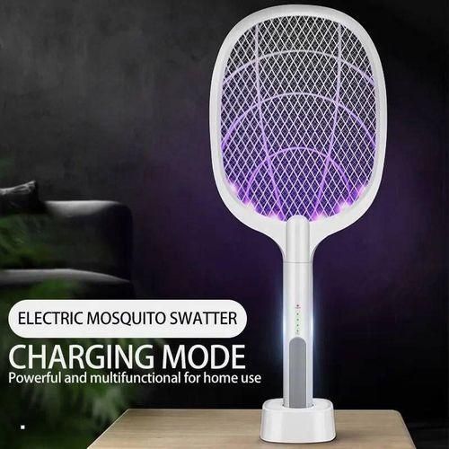 Rechargeable Mosquito Swatter Racket – Electric Insect Killer Bat with LED Light & USB Charging