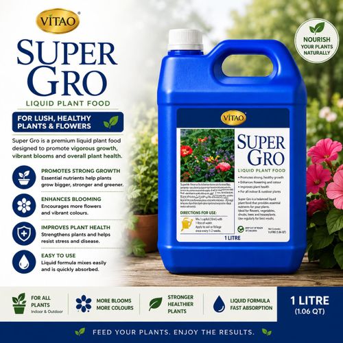 Super Gro Liquid Fertilizer Agro Booster Multipurpose Plant Growth Booster Soil Nutrients Plant Farm And Ranch Support