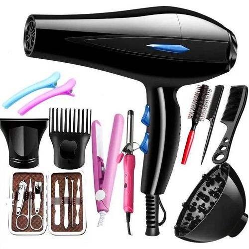 HAIR DRYER WITH HAIR ACCESSORIES