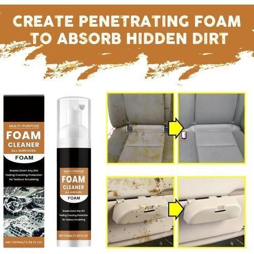 Foam Cleaner, Multi-Purpose Car Interior Cleaner, Multipurpose foam cleaner, leather seat foam cleaner for car interior decontamination and cleaning