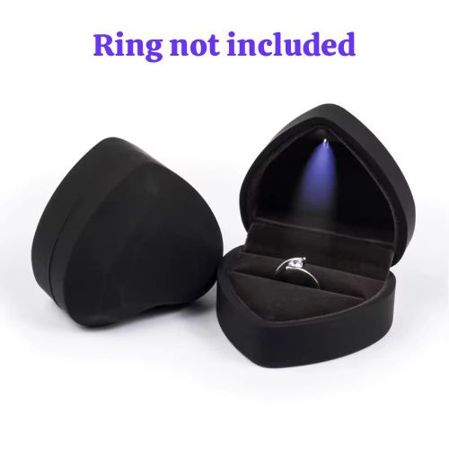 Quality Heart Shaped LED Light Jewelry Box Confessing Love Proposing Marriage Ring Box Pendant Gifts Boxes
