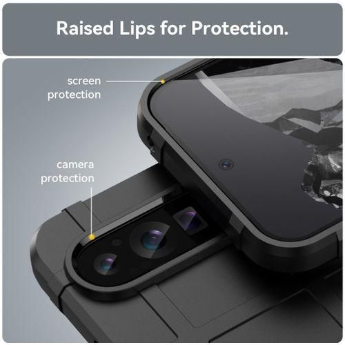 Rugged Shield Back Case For Google Pixel 9 - Black