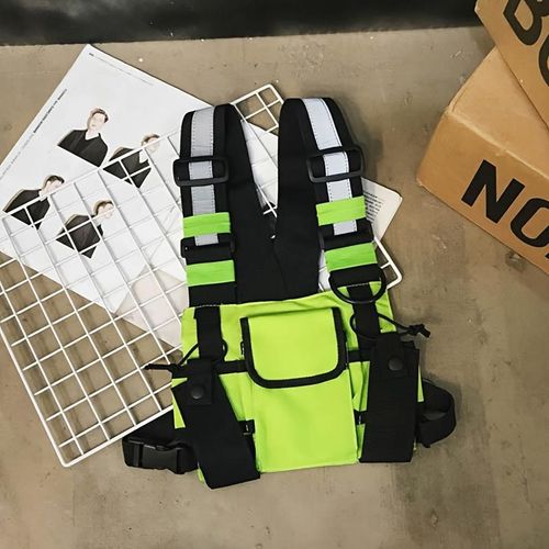 Street Hip-Hop Chest Bag - Trendy Women's Vest Bag, Functional T-actical Pack, Unisex Vest-Style Waist Pack