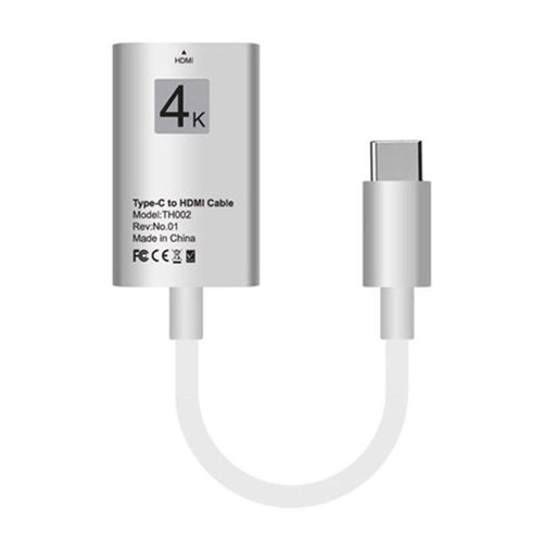Type-C to HDMI HDTV Adapter Support 4K Aluminum Alloy For Mobile Phone TV Laptop NewSilver Gray NO5119