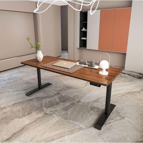 Modern Adjustable Height Electric Standing Desk(1.6mtr) Brown top