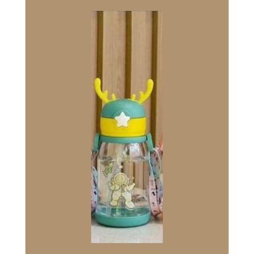 Kids Cartoon Water Bottle with Straw & Carry Strap – 500ml