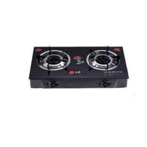 LG.THICK TABLE TOP GLASS GAS COOKER WITH TWO HOBS
