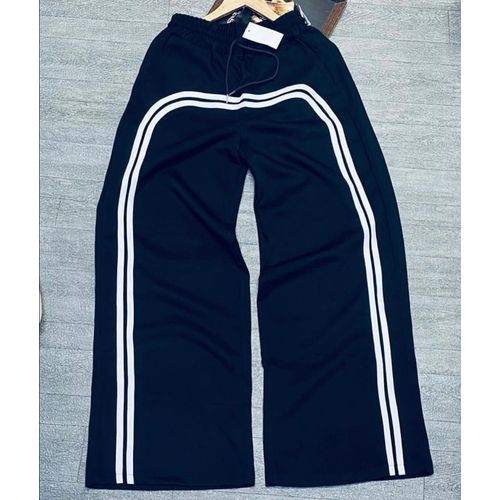 Black 2 white line free Pants
