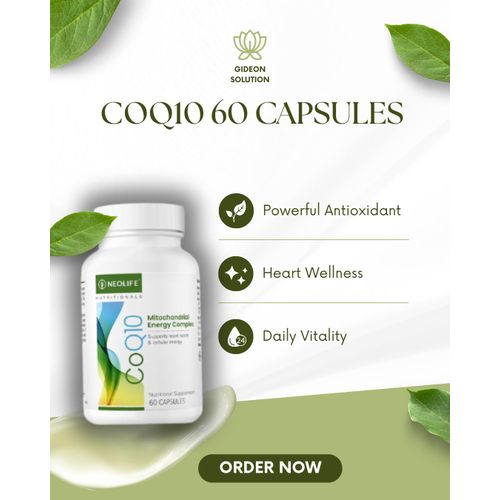 CoQ10 60 Capsules – 100 mg Coenzyme Q10 for Cellular Energy & Antioxidant Support