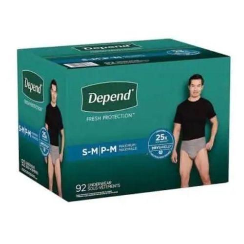 Fresh Protection Adult Incontinence Underwear for men, Small/Medium , 92 ct.