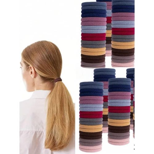 100 Pieces of Seamless Elastic Hair Ties (Assorted colors)
