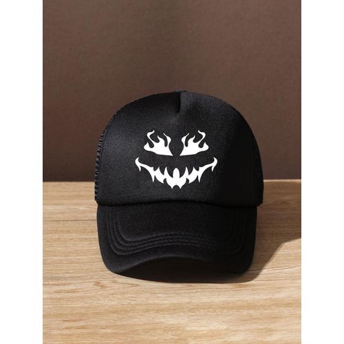 Men's Spooky Trucker's Hat - Black