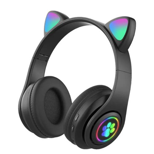 Cat Ears Headset Bluetooth Wireless Headphone With LED Light