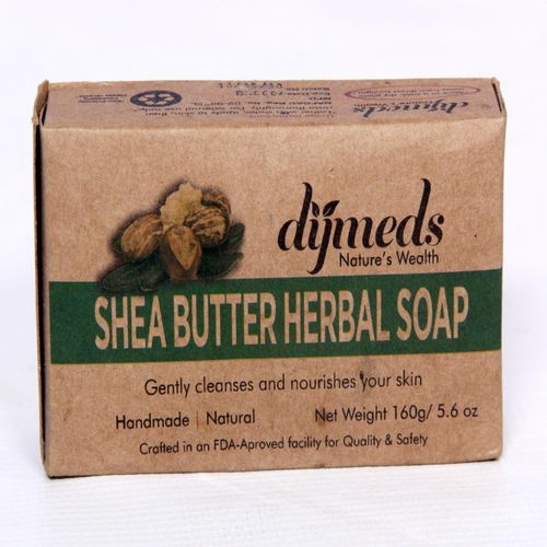 Shea Butter Herbal Soap 160g – Natural Handmade Soap with Neem, Aloe Vera & Plantain