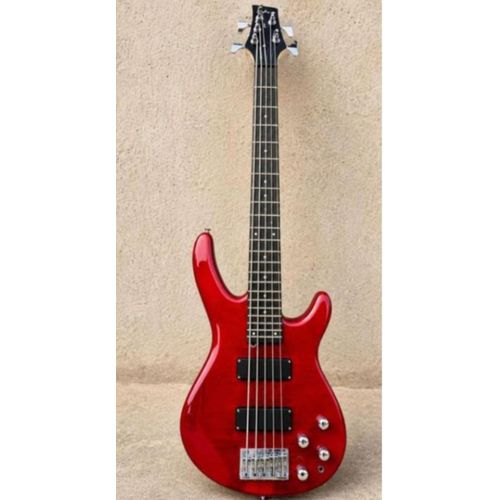 Exclusive 5 String Electric Bass Guitar-Red Gloss - Beginner Bass Guitar With Bag, Cable & Picks -Full Size