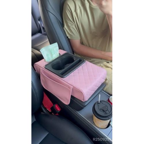 Car Armrest Cover, Storage Pocket, Memory Foam Soft cup holder, tissue box