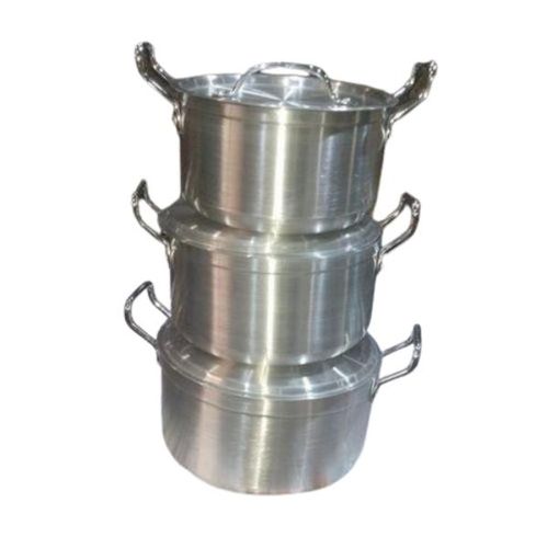 6pcs Aluminium Cooking Pots 18, 20 & 22cm