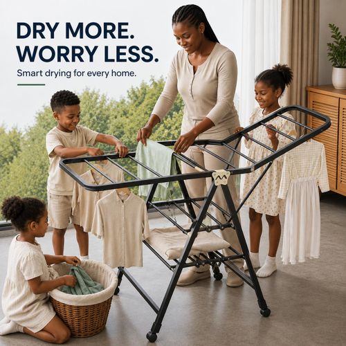 HEAVY DUTY STRONG Rollable Clothes hanger rack dryer for clothes dryer for laundry baby cloth hanger baby cloth dryer Clothe line dryer cloth dryer hanger cloth drying hanger cloth dryer hanger stand Rollable dryer indoor/outdoor clothe hanger rack dryer