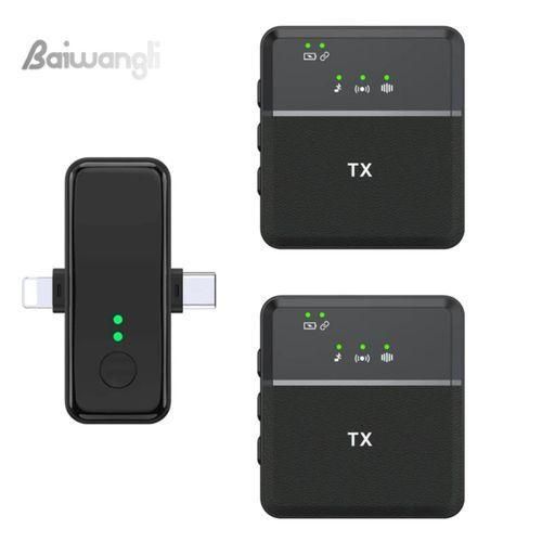 Dual Noise Cancelling Wireless SX31 Microphone With 3-In-1 Receiver ANC Mic For Android , iPhone, Camera - recording, Livestreaming, YouTube, Tiktok