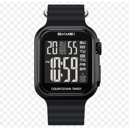 Bold Men's Black Digital Watch – Premium Non-Fading Modern Statement Timepiece